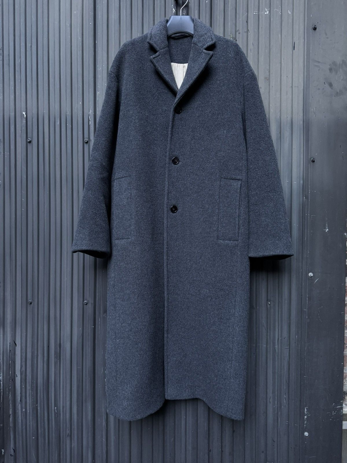 Sefr Séfr “Amo” Wool / Cashmere Overcoat — Charcoal Grey — Size L Size US L / EU 52-54 / 3 - 5 Thumbnail