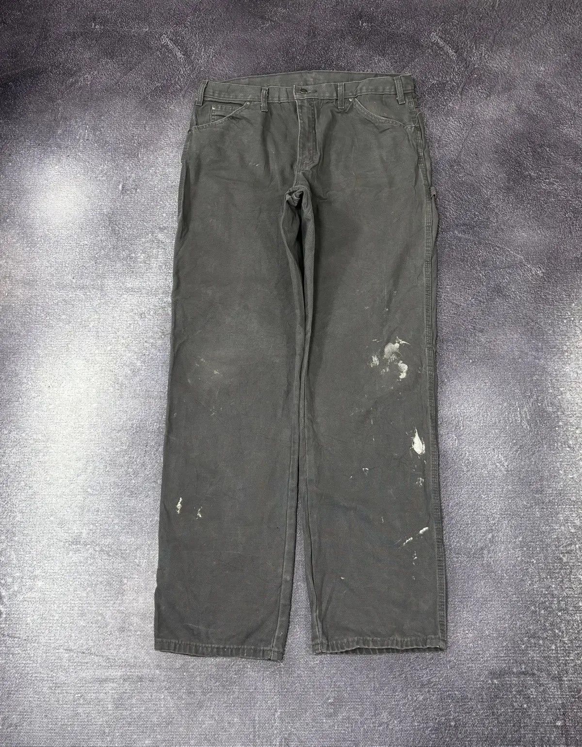 Dickies × Vintage Vintage Dickies Y2K Painted Gray Work Hype Baggy Pants Size US 36 / EU 52 - 2 Thumbnail