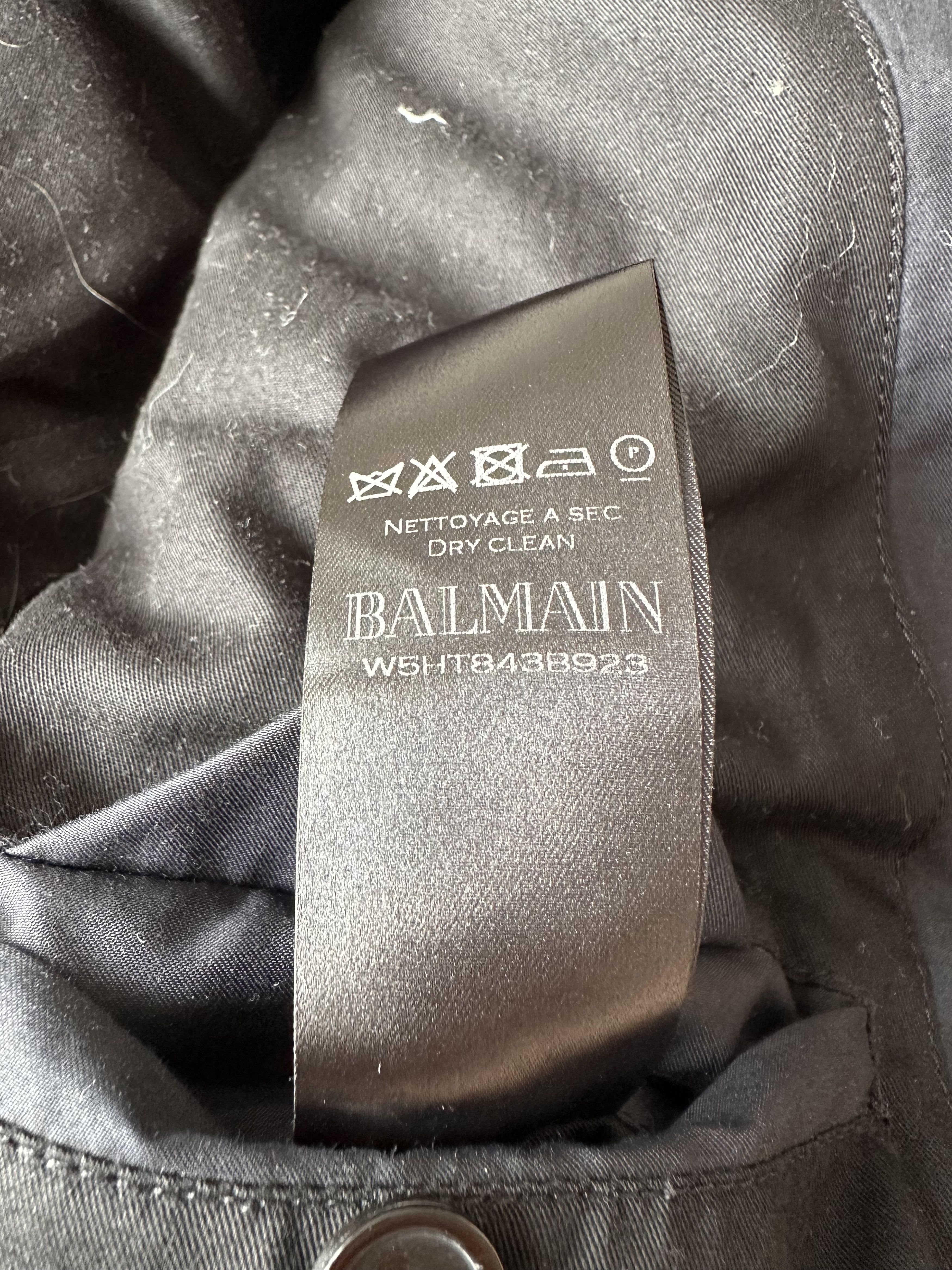 Balmain FW15 Balmain Zippered Black Quilted Biker Feather Jacket Size US M / EU 48-50 / 2 - 9 Thumbnail