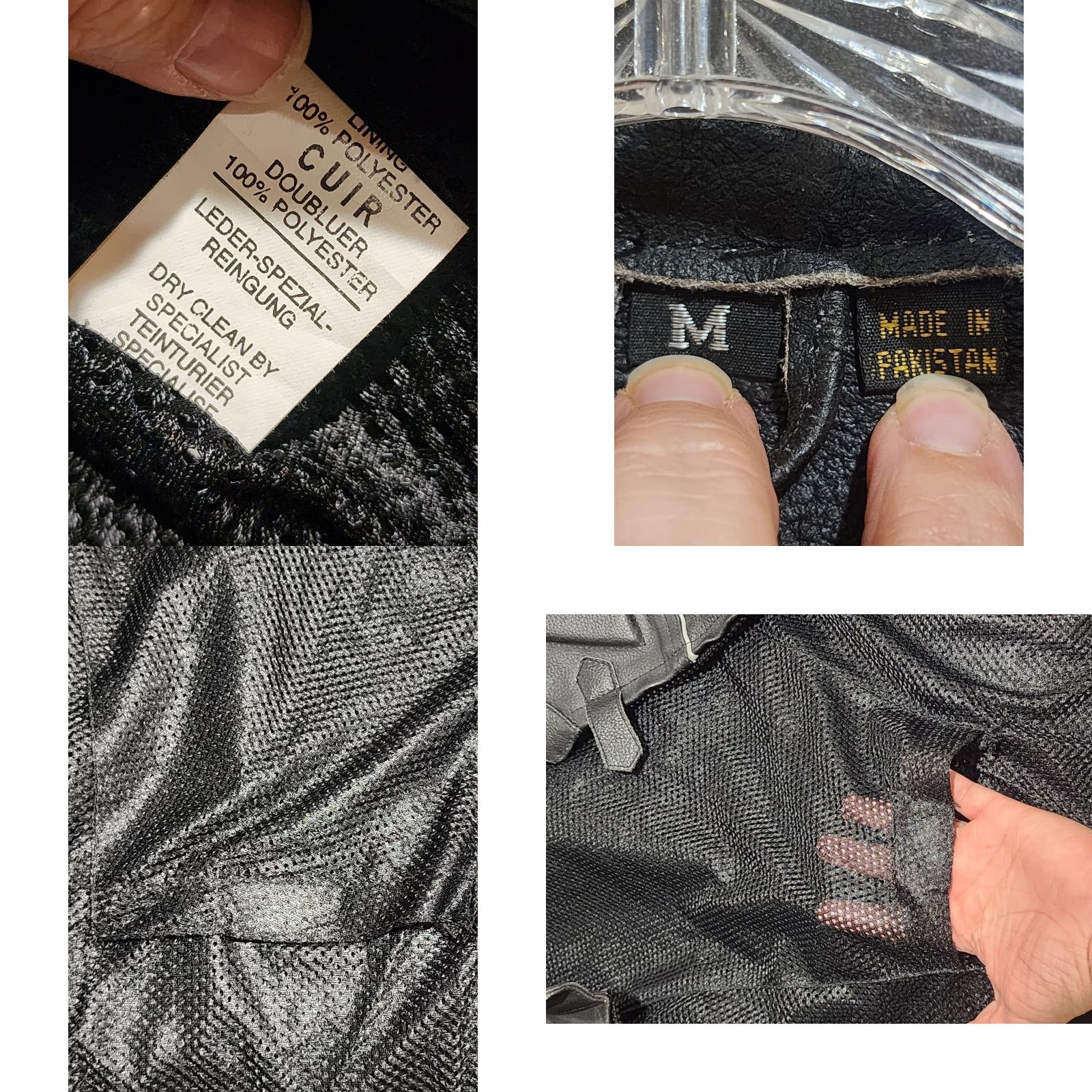 Vintage Echtes Leder Futter Jacket Black Leather Motorcycle Built In Pads Biker Size US M / EU 48-50 / 2 - 9 Thumbnail