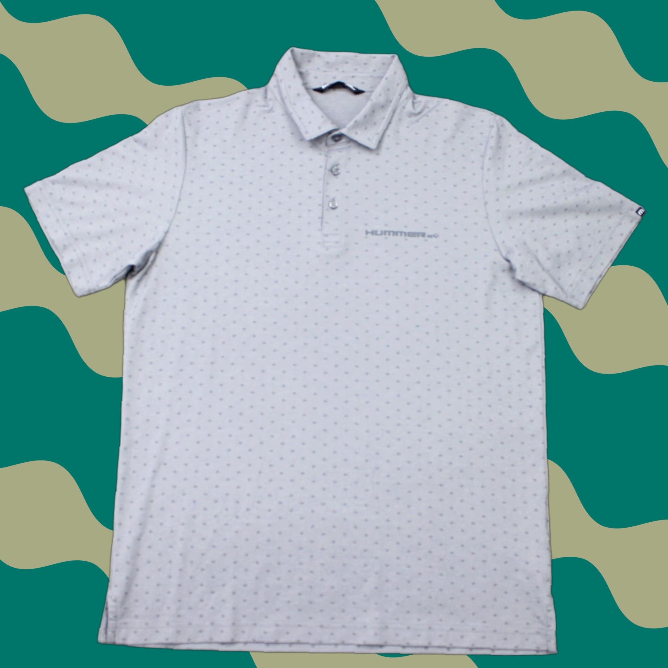 TravisMathew Travis Mathew Polo Shirt Mens Large Gray Geometric AOP Hummer Collection S/S Size US L / EU 52-54 / 3 - 1 Thumbnail