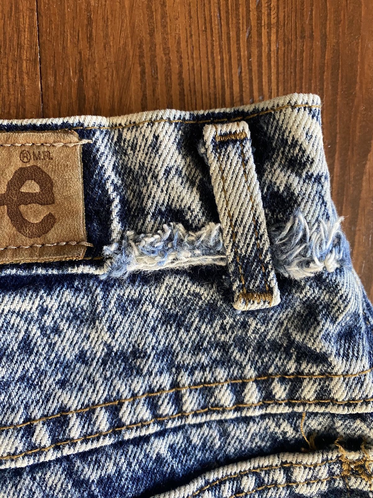 Lee Vintage 80’s Lee Blue & White Acid Wash Denim Jeans 28x28 Size 28" / US 6 / IT 42 - 9 Thumbnail