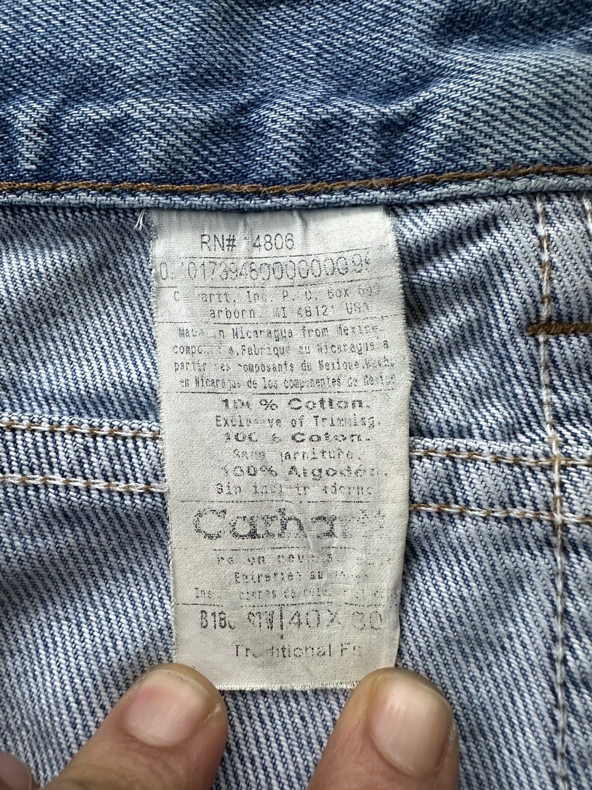 Carhartt Vintage Carhartt Big Size “Holy Grail” Denim 40x29 D449 Size US 40 / EU 56 - 16 Thumbnail