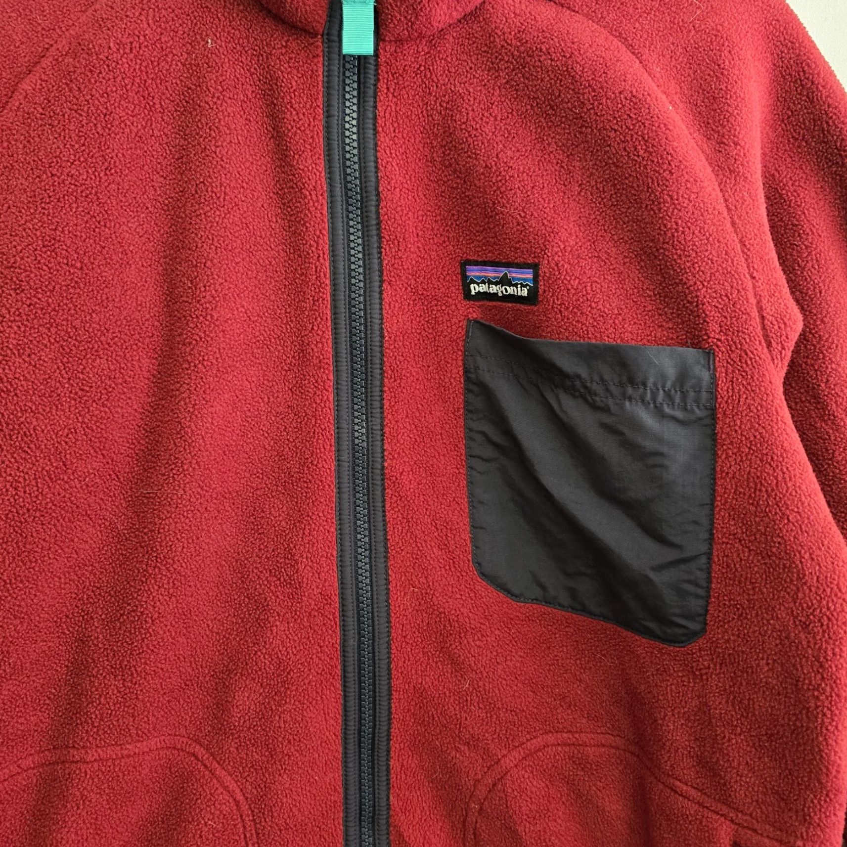 Patagonia VINTAGE Patagonia Synchilla Karstens Fleece Jacket Full Zip Mens Small Red Size US S / EU 44-46 / 1 - 3 Thumbnail