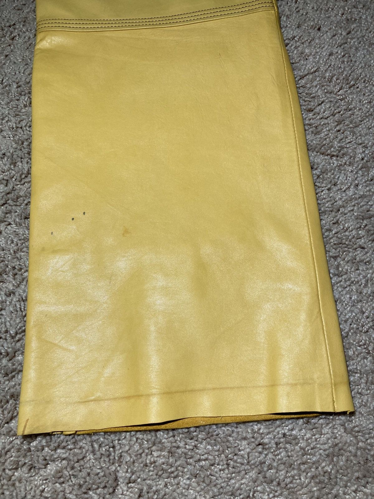 Wales Bonner AW18 Wales Bonner Leather Yellow Pants 2018 WB Jeans Creole Size US 28 / EU 44 - 12 Thumbnail