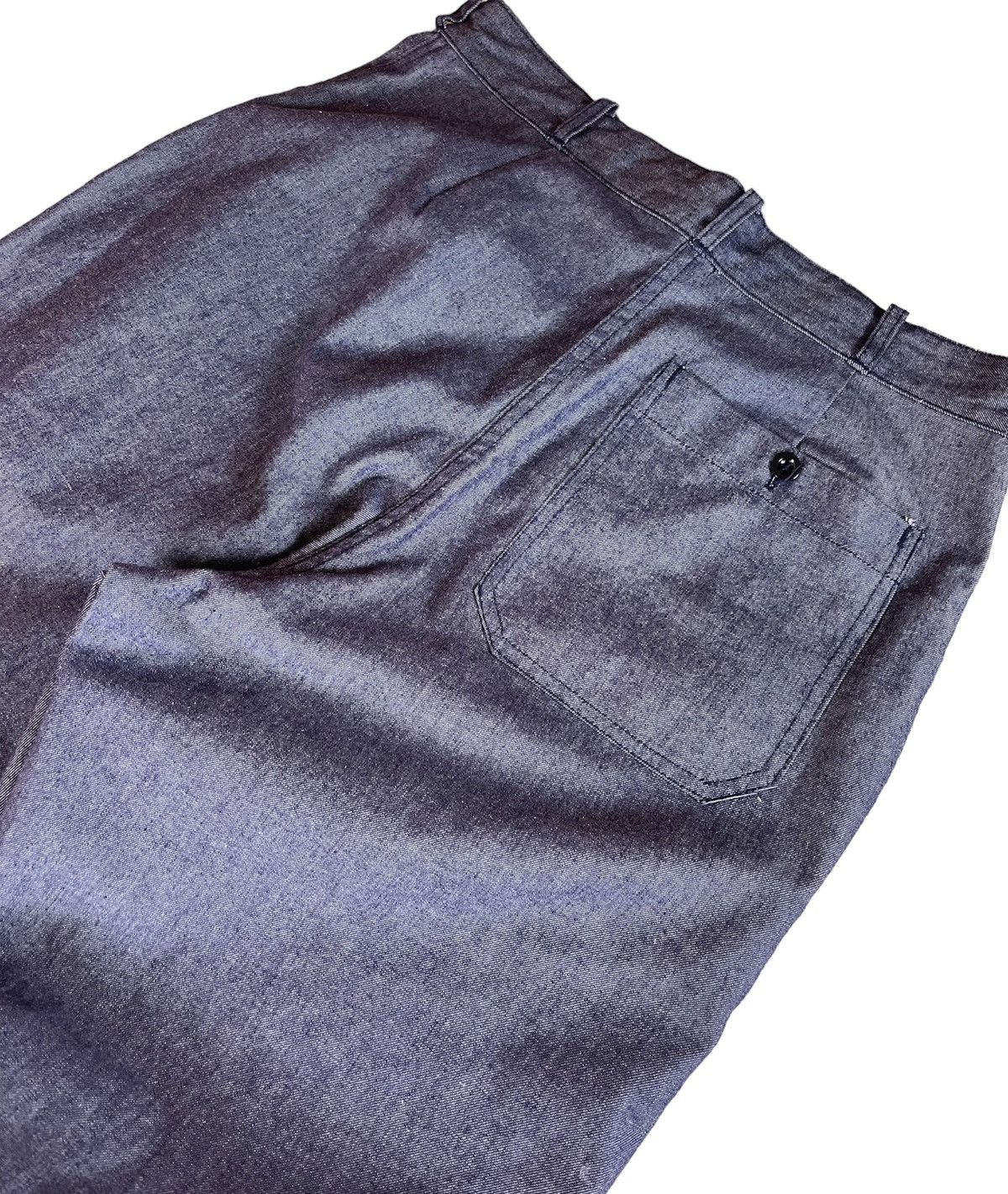 Indigo ⭐️ Vintage Pantalon Bleu Chine France Navy Pant Size US 32 / EU 48 - 3 Thumbnail