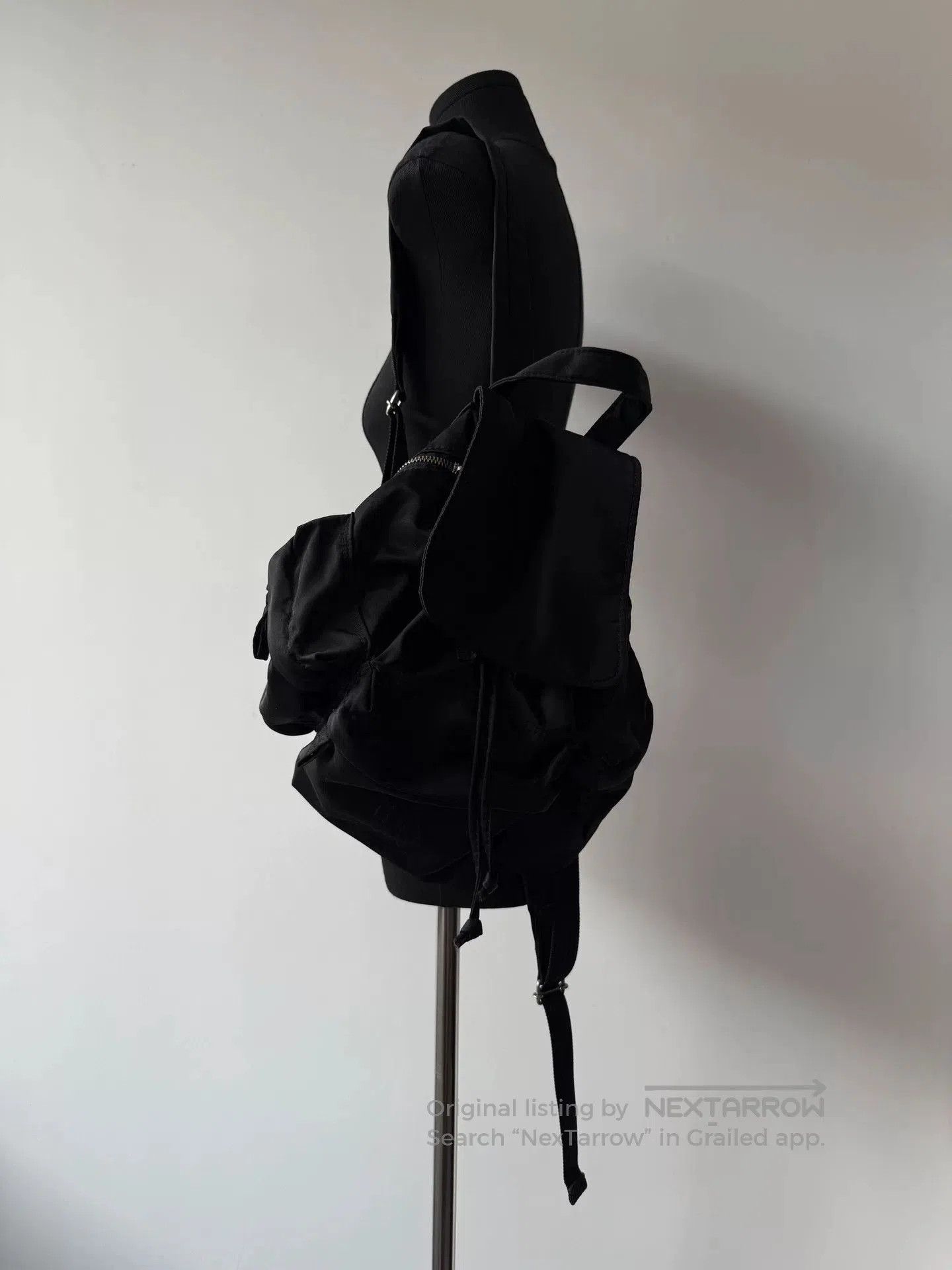 Jean Paul Gaultier Jean Paul Gaultier Black Parachute Backpack. Size ONE SIZE - 5 Thumbnail