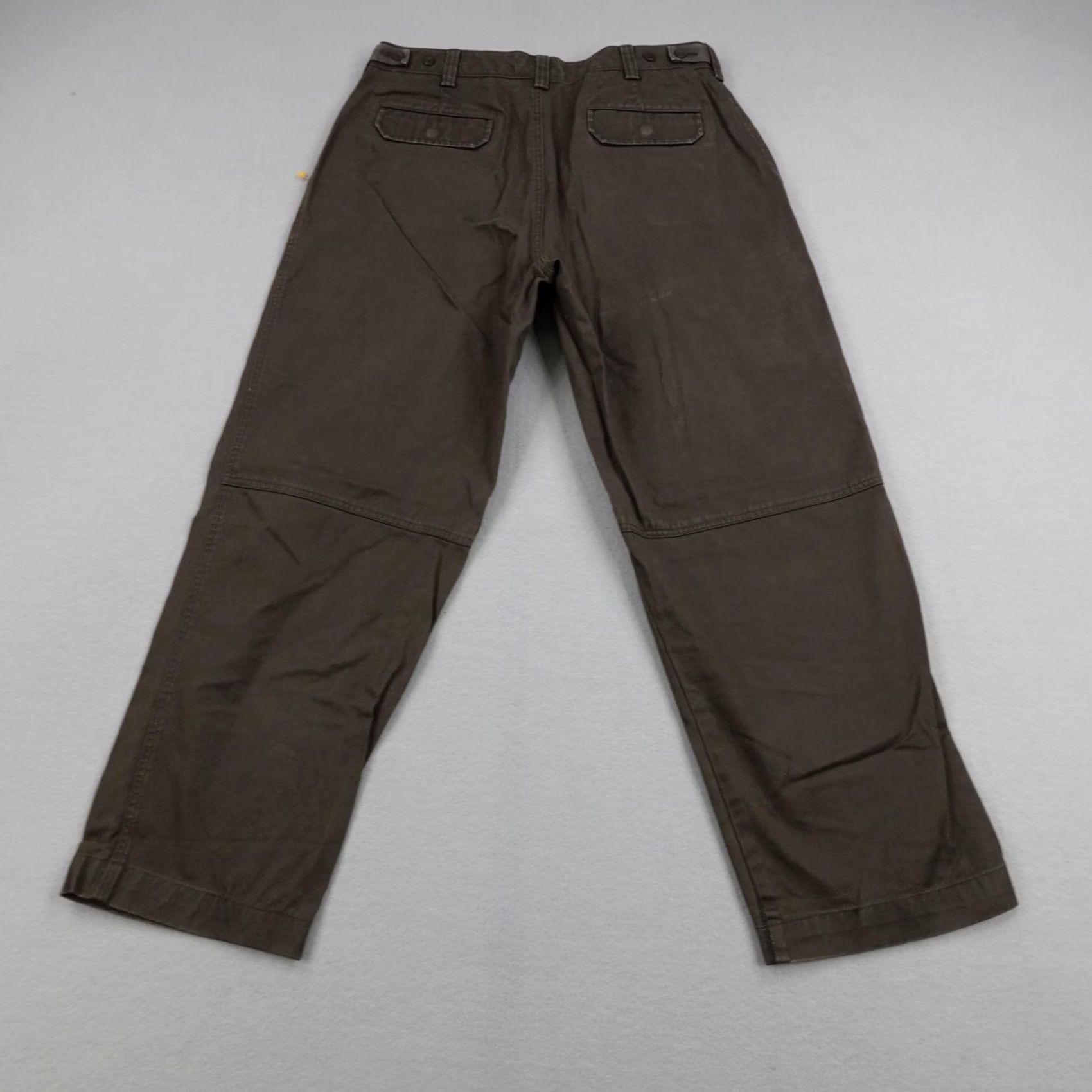 J.Crew VINTAGE J Crew Pants Mens 38x30 Brown Chino Baggy Wide Leg Heavy Twill 90s Y2K Size US 38 / EU 54 - 4 Thumbnail