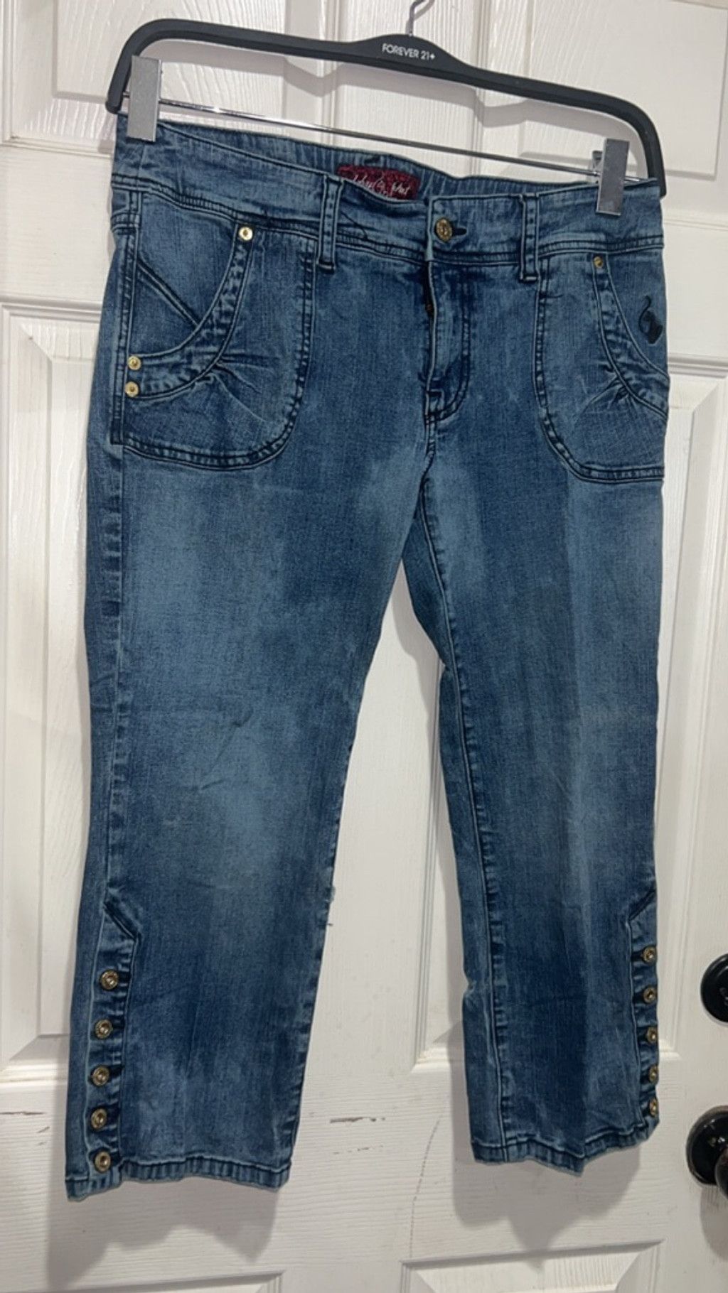 Other Juniors Apple Bottoms Blue Denim Capris Size 13 Size 32" / US 10 / IT 46 - 2 Thumbnail