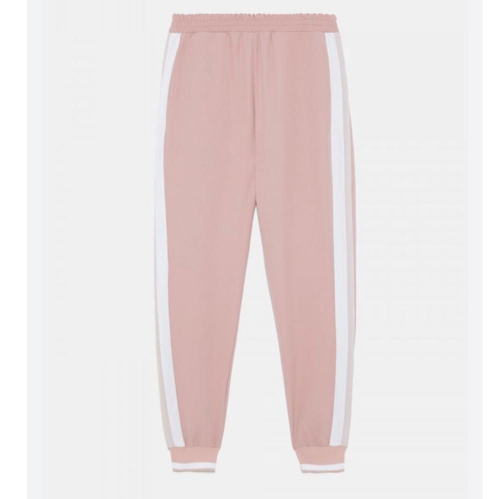 Zara ZARA Side Stripe Track Pant Jogger Millennial Pink White XS Size 26" / US 2 / IT 38 - 3 Thumbnail