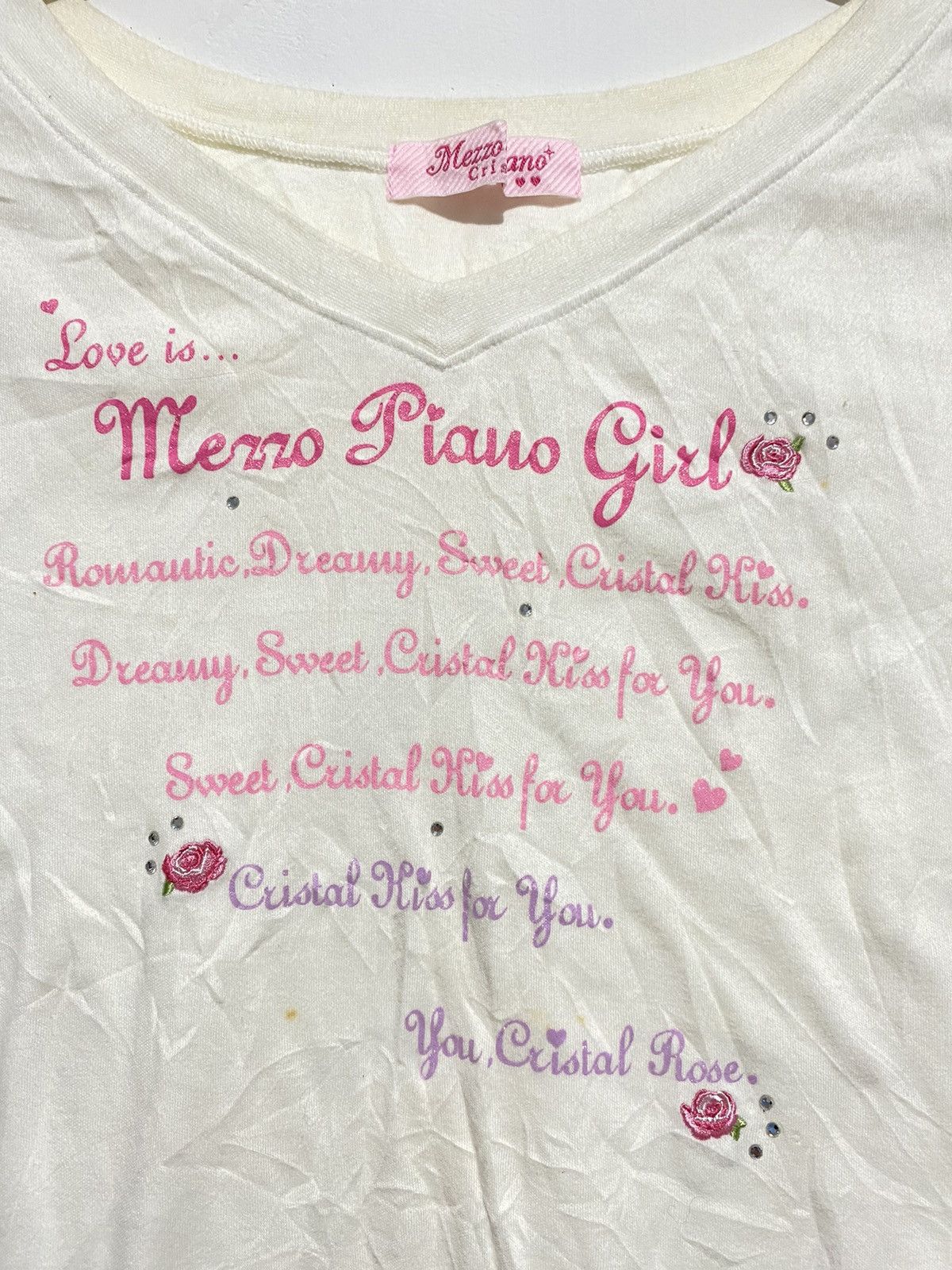 Hysteric Glamour × Vintage Vintage Mezzo Piano Poem V neck longsleeve tshirts Size US S / EU 44-46 / 1 - 2 Thumbnail