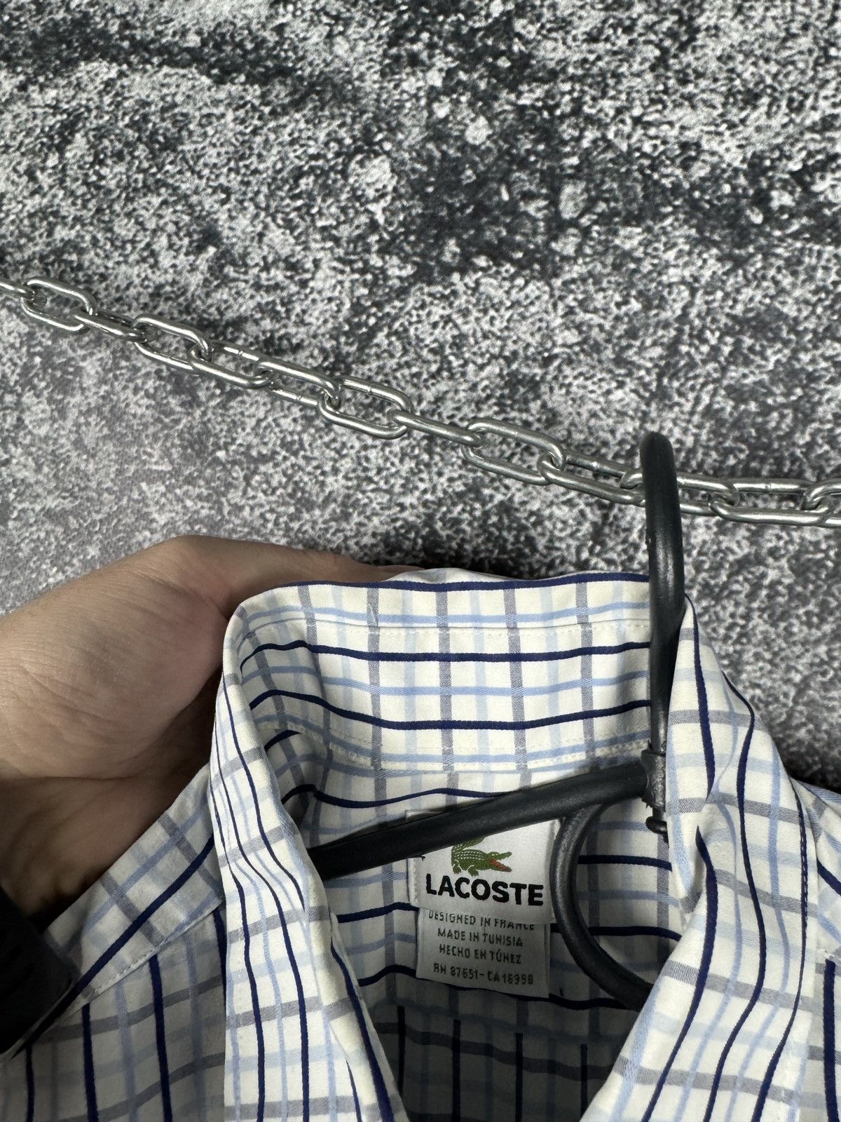 Lacoste Lacoste Short Sleeve Plaid Shirt Button Up Vintage Size 40 Size US L / EU 52-54 / 3 - 10 Thumbnail