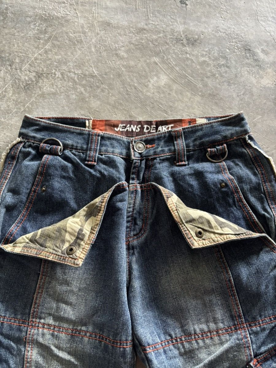 Japanese Brand vintage JEANS DE ART cargo baggy loose style jnco panelled Size US 30 / EU 46 - 6 Thumbnail