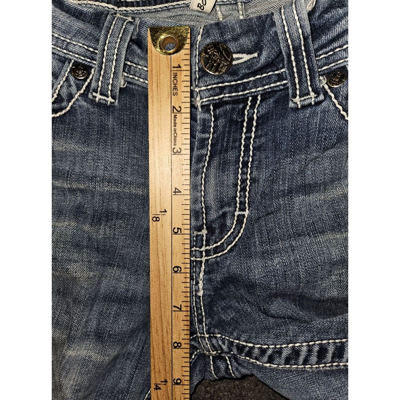 BKE BKE Harper Bootcut Jeans Womens 26 Regular Bootcut Blue Embroidered Low Rise 29in Inseam Denim Stretch N/A Size 26" / US 2 / IT 38 - 5 Thumbnail