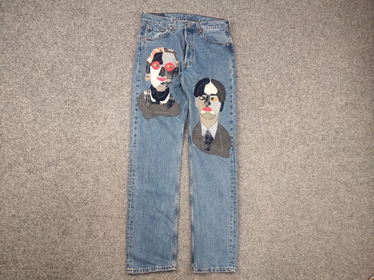 Levi's Vintage 90's Levi’s 501 Sashiko Logo Jeans junya watanabe Size US 32 / EU 48 - 2 Thumbnail