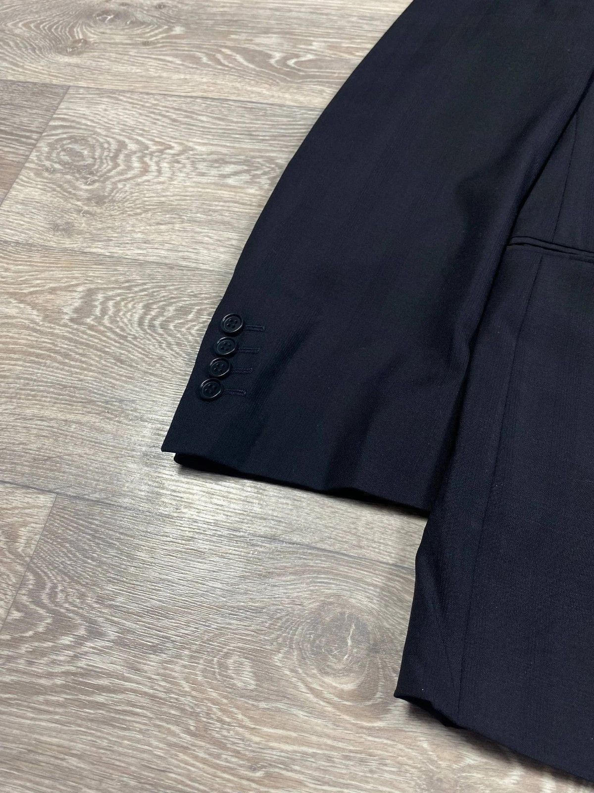 Canali Canali Mens Blazer Muslin Wool Black Check UK 54 two button Size 54R - 4 Thumbnail