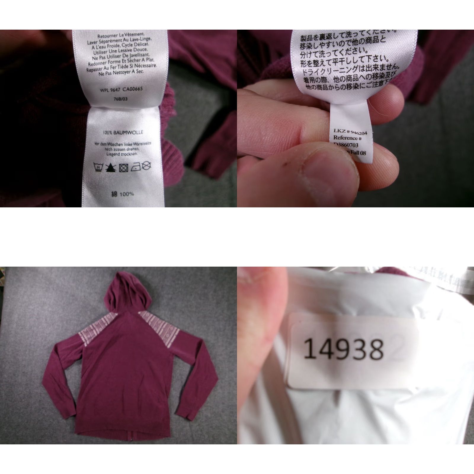 Eddie Bauer Eddie Bauer Sweater Womens S Hooded Zip 100% Cotton Fair Isle Plum Casual Cozy Size S / US 4 / IT 40 - 8 Thumbnail