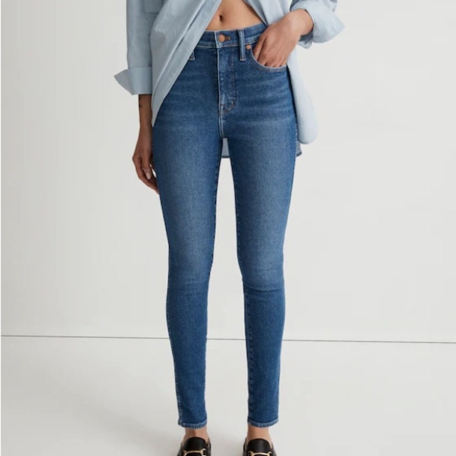 Madewell Madewell 10” High Rise Skinny Denim Jeans Women’s 26 Blue Size 26" / US 2 / IT 38 - 4 Thumbnail