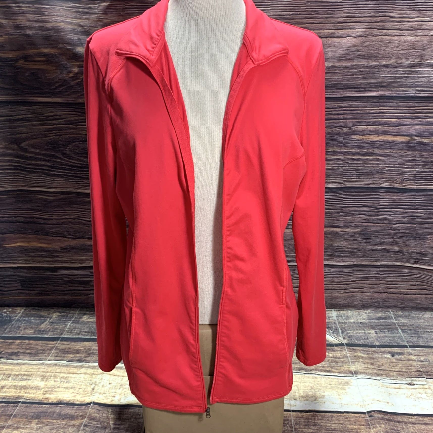 Champion Champion Shirt Womens Large Pink Long Sleeve Full Zip Pockets Running Active Size L / US 10 / IT 46 - 4 Thumbnail