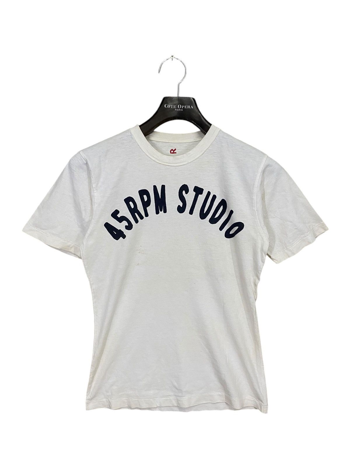 45rpm × Japanese Brand Vintage 45rpm spell out tshirt size 2 Size US S / EU 44-46 / 1 - 1 Thumbnail