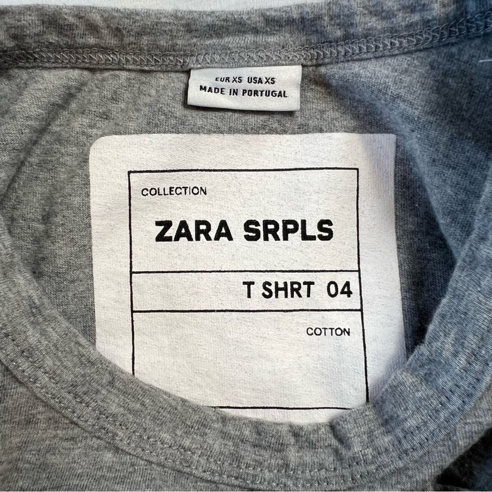 Zara Zara Collection XS Basic Grey T-Shirt Short Sleeve Crew Neck Size XS / US 0-2 / IT 36-38 - 5 Thumbnail