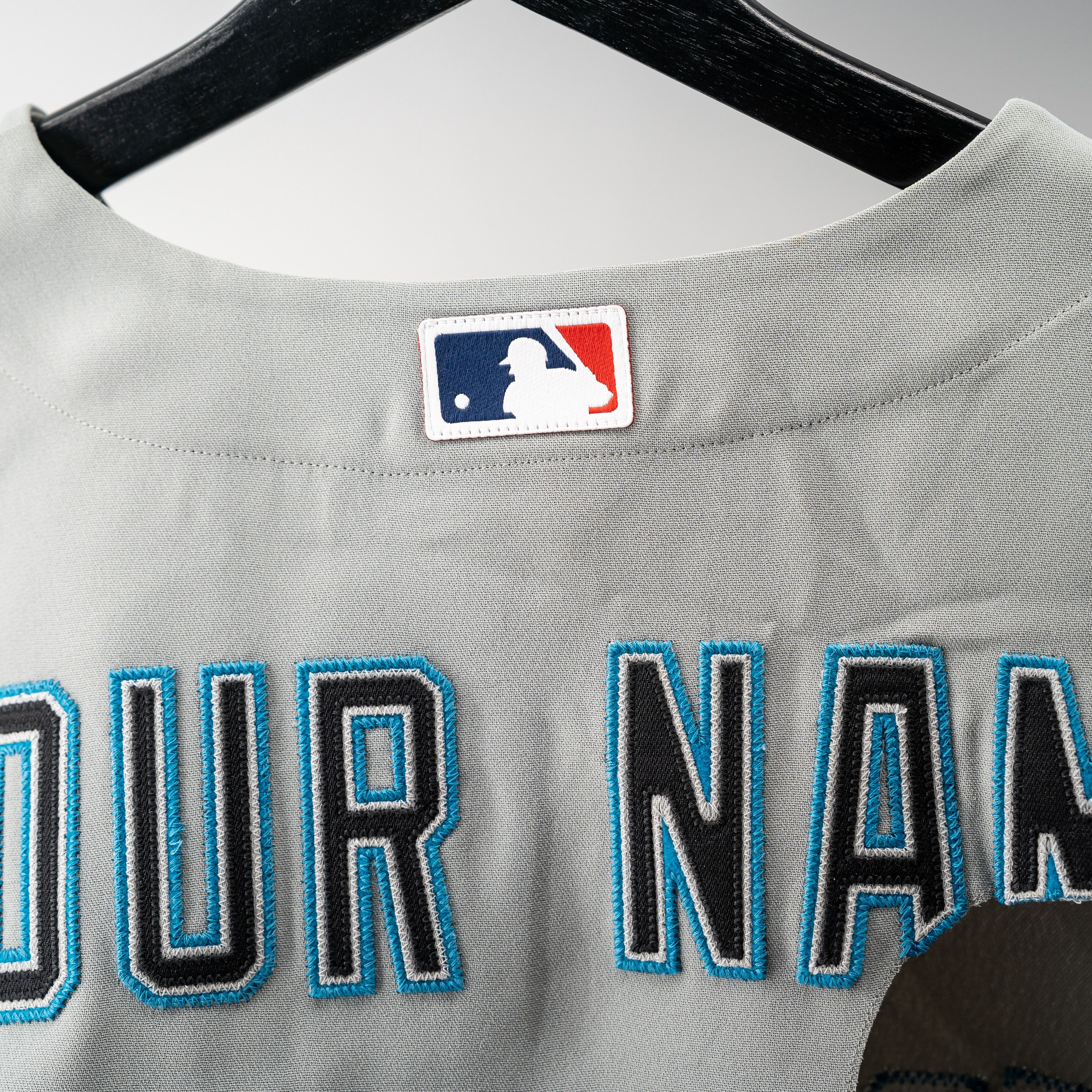 Off-White XXL - Off-White Miami Marlins MLB Top Jersey Gray Blue Size US XXL / EU 58 / 5 - 6 Thumbnail