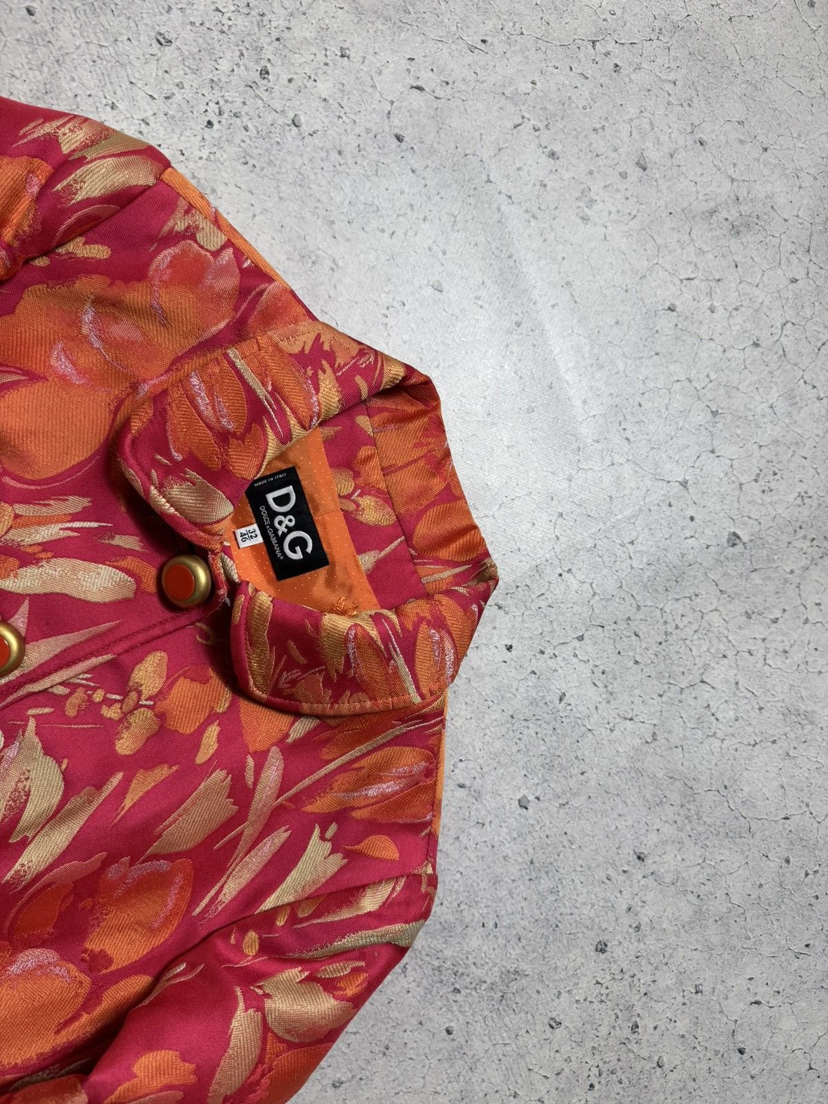 Dolce & Gabbana Dolce & Gabbana DG Floral Blazer Women’s Jacket Y2K Size S / US 4 / IT 40 - 4 Thumbnail