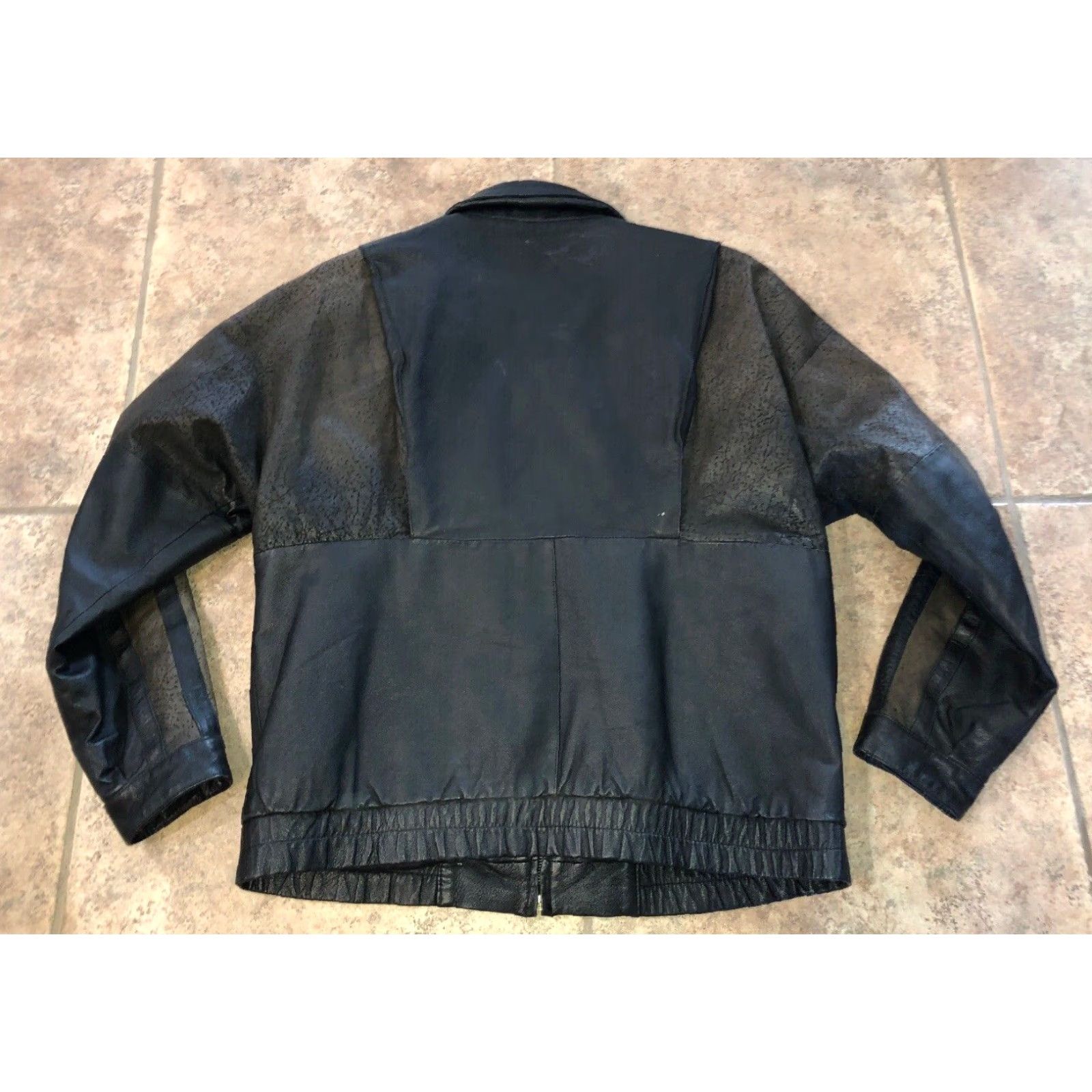 Vintage VINTAGE Adler Leather Jacket Men Full Zip Casual Outer Shell Size L Black Size US L / EU 52-54 / 3 - 4 Thumbnail