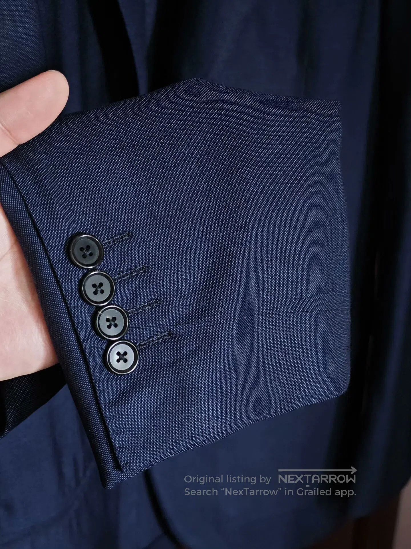 Ring Jacket Navy Wool Silk Blend Suit Jacket. Size US M / EU 48-50 / 2 - 4 Thumbnail