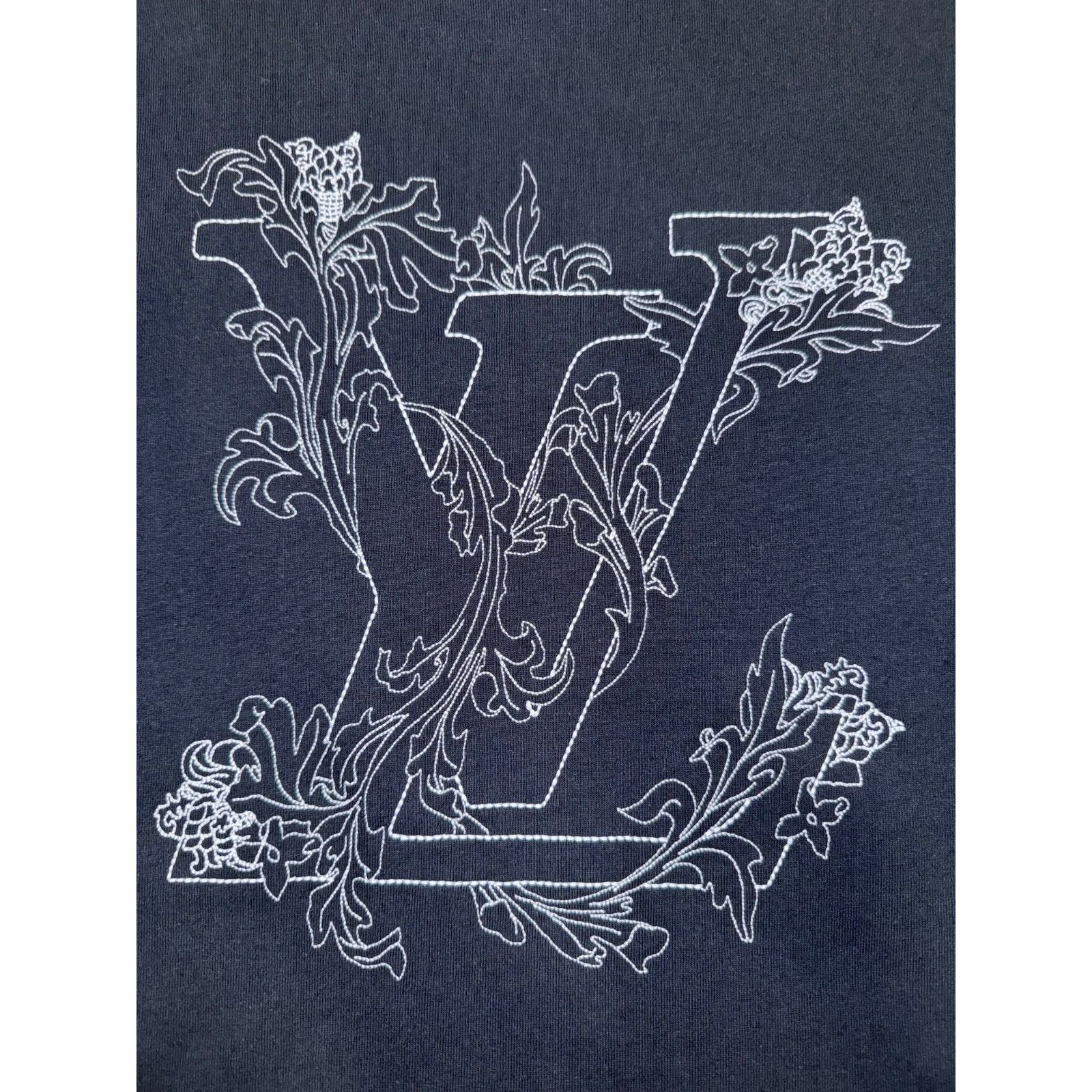 Louis Vuitton Louis Vuitton Embroidered Logo Short Sleeve T-Shirt Medium M Size US M / EU 48-50 / 2 - 6 Thumbnail