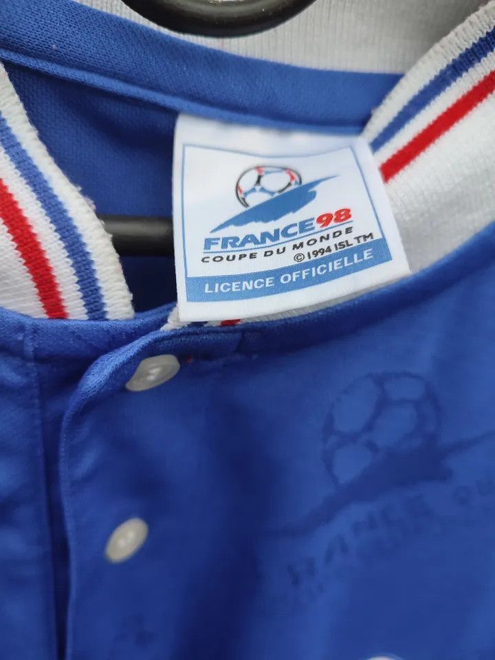 Vintage FRANCE 98 OFFICIAL LICENCED BLUE FOOTBALL SHIRT COUPE DU Size US XL / EU 56 / 4 - 4 Thumbnail