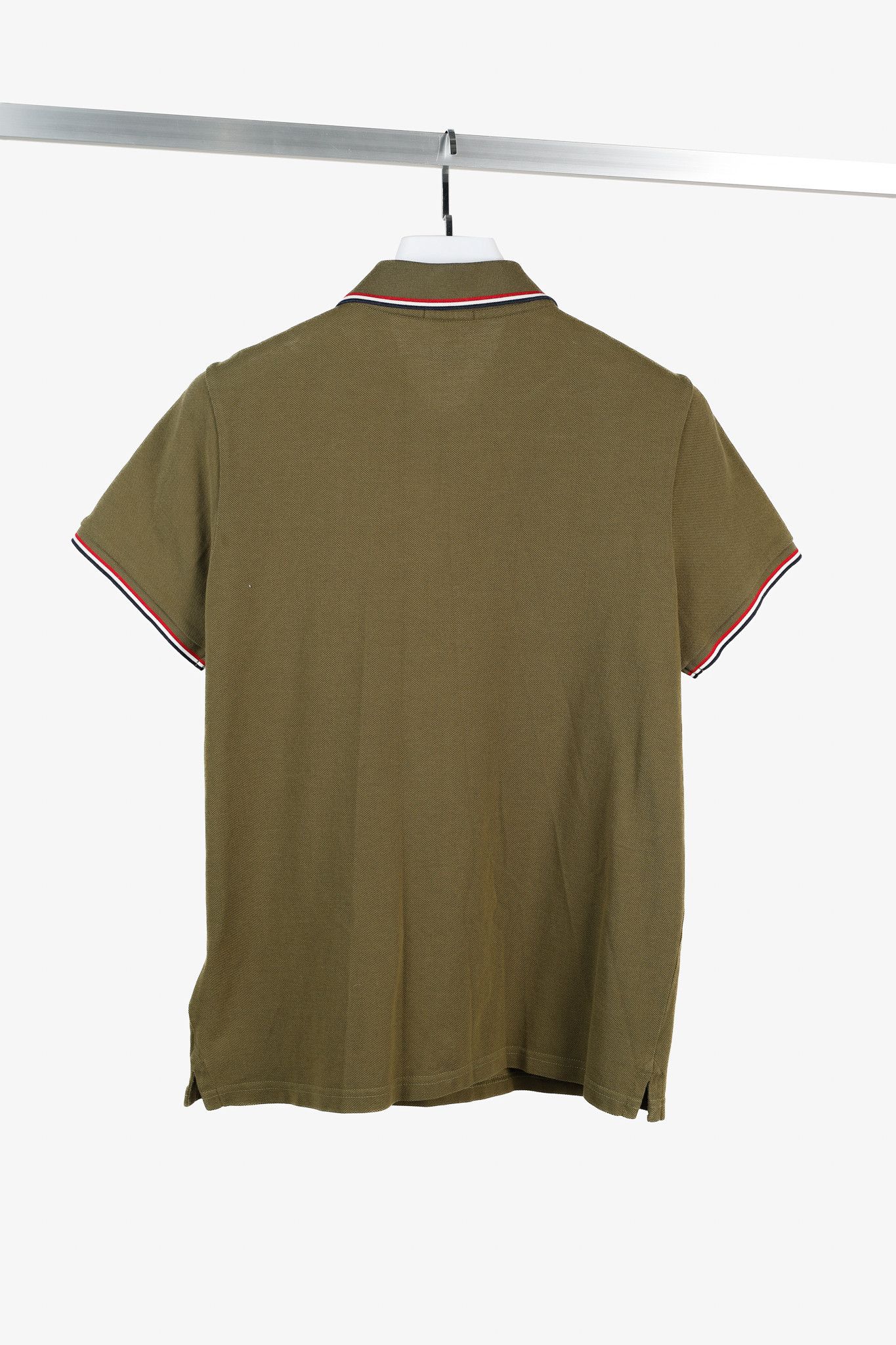 Moncler Moncler Maglia Polo Manica Corta Trimmed Cotton Polo Shirt Size US M / EU 48-50 / 2 - 2 Thumbnail