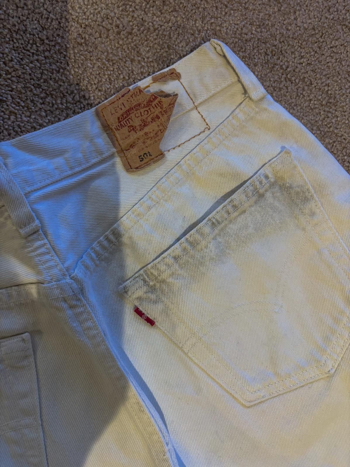 Levi's White Levi‘s 501 Denim Size US 31 - 3 Thumbnail