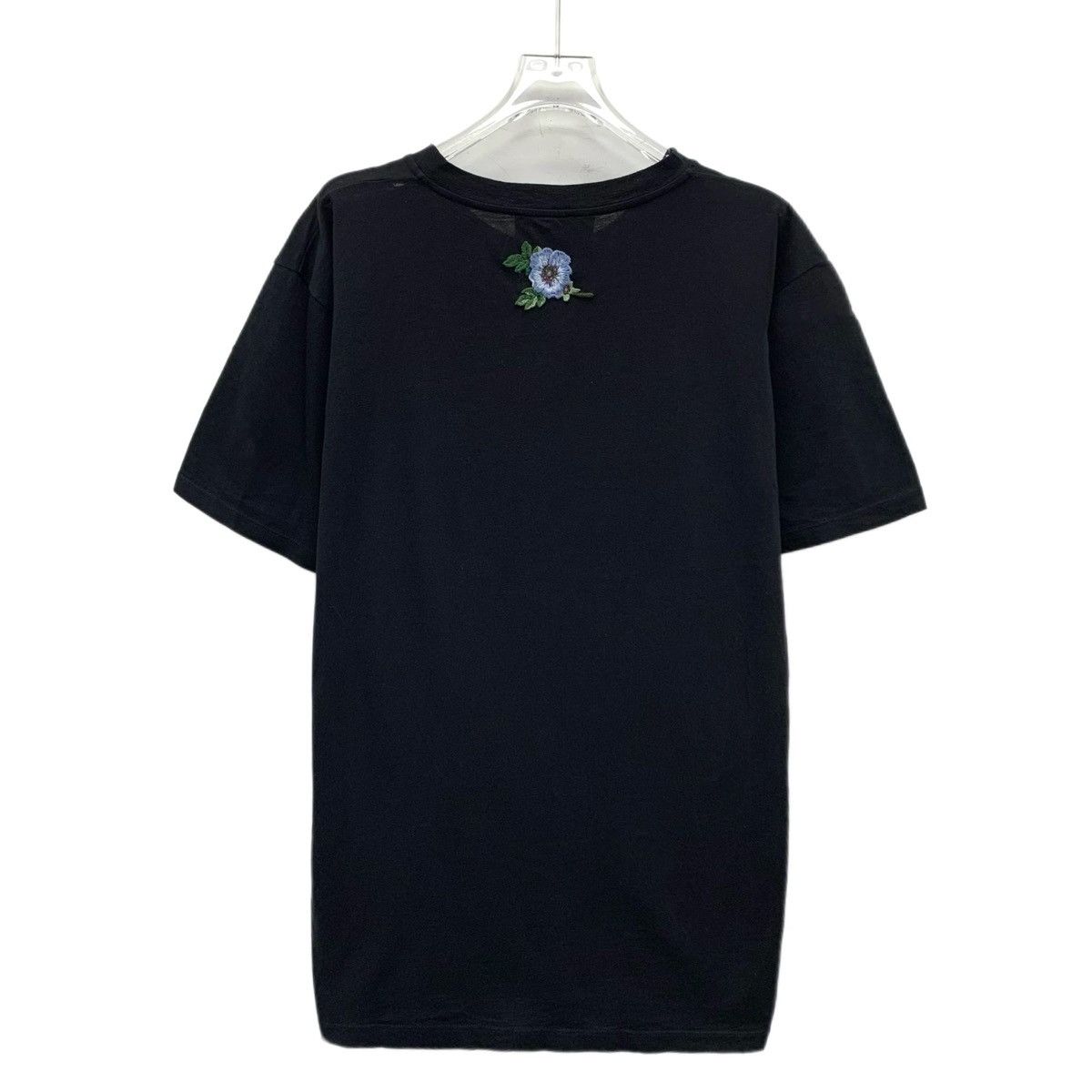 Gucci Gucci Black Logo Stripe Print Cotton Crew Neck T-shirt K26WX Size S / US 4 / IT 40 - 2 Thumbnail