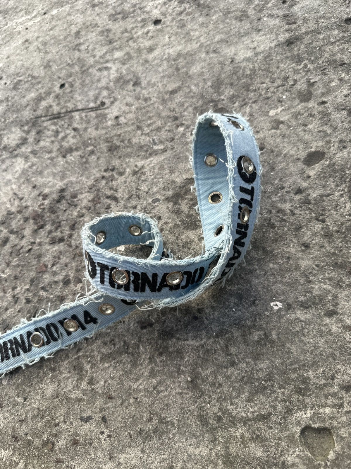 Designer Y2K Vintage Full Holes Tornado F-14 Distressed Belts USA Alt Size ONE SIZE - 3 Thumbnail