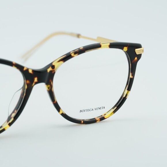 Bottega Veneta Bottega Veneta BV1039O 002 Eyeglasses Havana/Gold 53mm Oval Size ONE SIZE - 7 Thumbnail