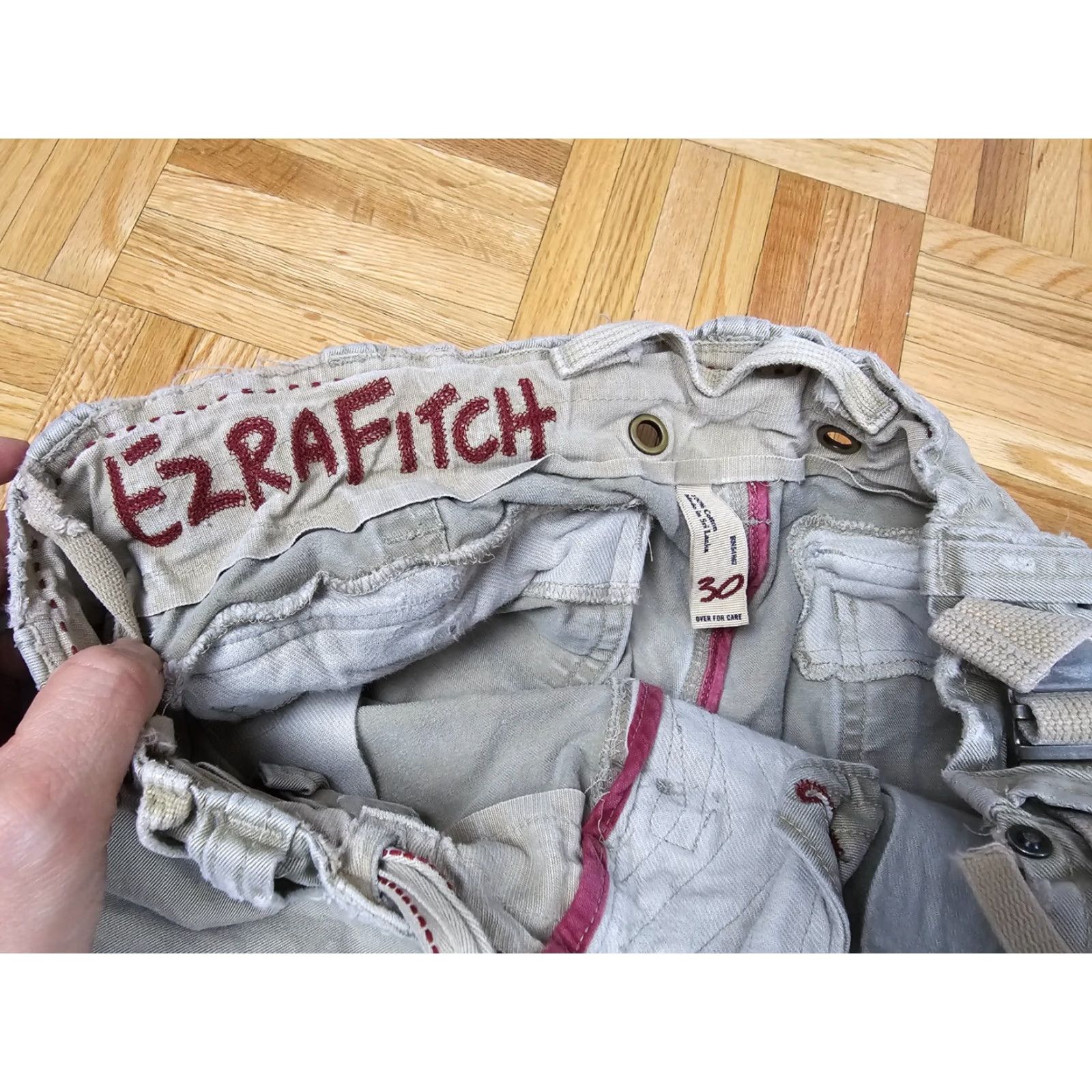 Vintage VINTAGE Ezra Abercrombie Fitch Cargo Shorts MEN'S 30 PARATROOPER MILITARY Distressed Brown Cargo PANTS Mens Size US 30 / EU 46 - 6 Thumbnail