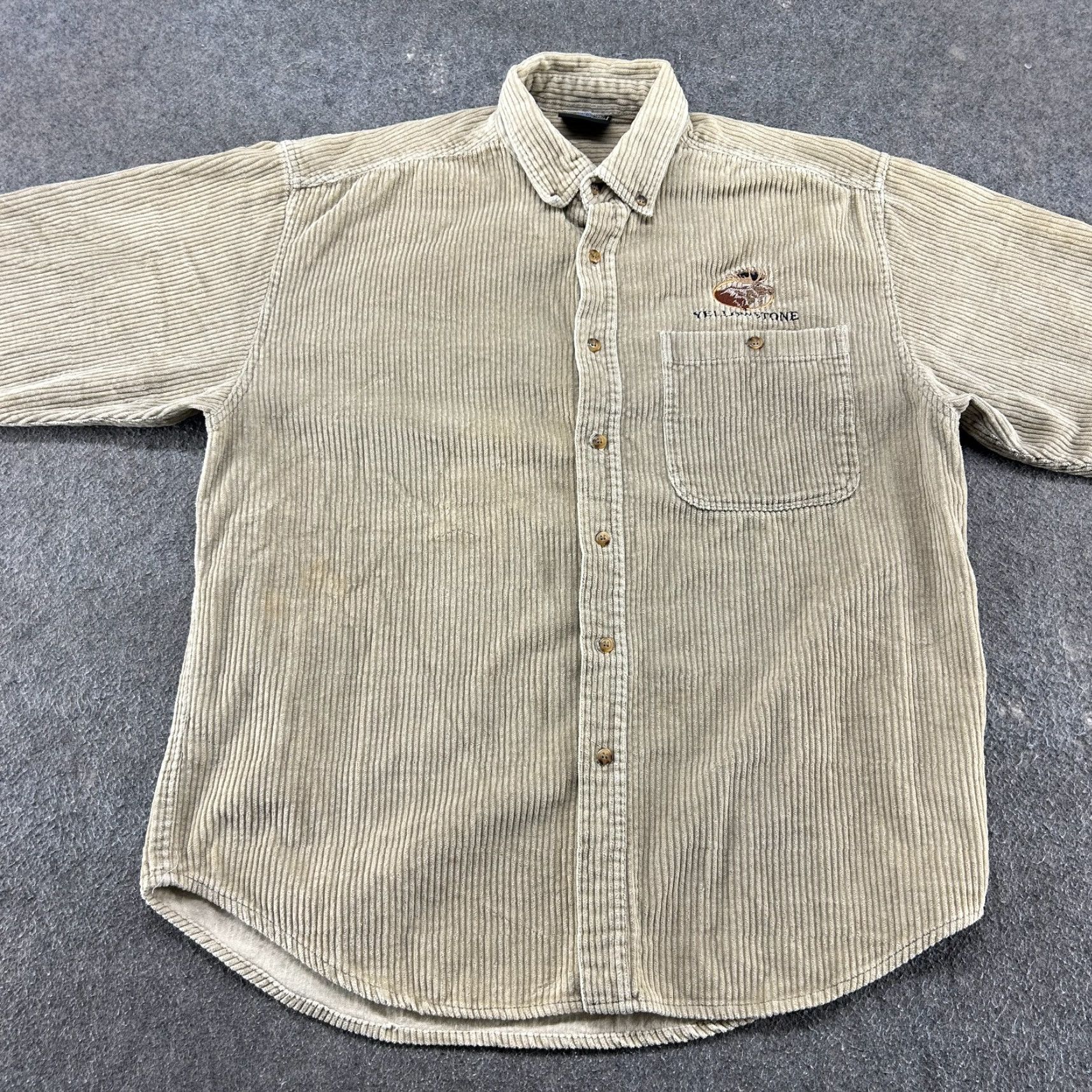 Vintage VINTAGE SCI Shirt Mens L Brown Corduroy Button Down Yellowstone Long Sleeve 90s Size US L / EU 52-54 / 3 - 3 Thumbnail