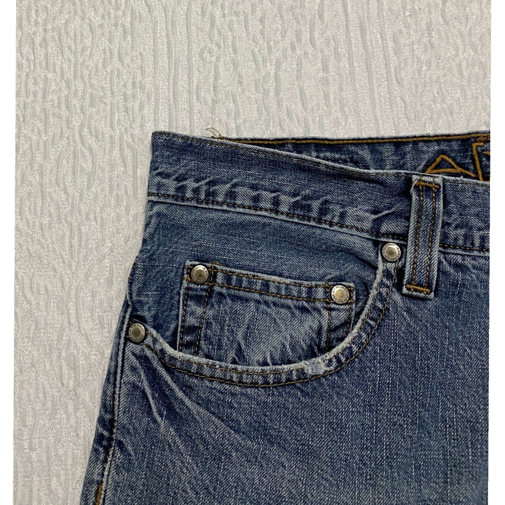 Denime Axist Jeans Mens Jeans Straight Blue Denim 36x32 Relaxed Cotton Denim 5-Pocket Classic Casual Pants Shoes? Size US 36 / EU 52 - 4 Thumbnail