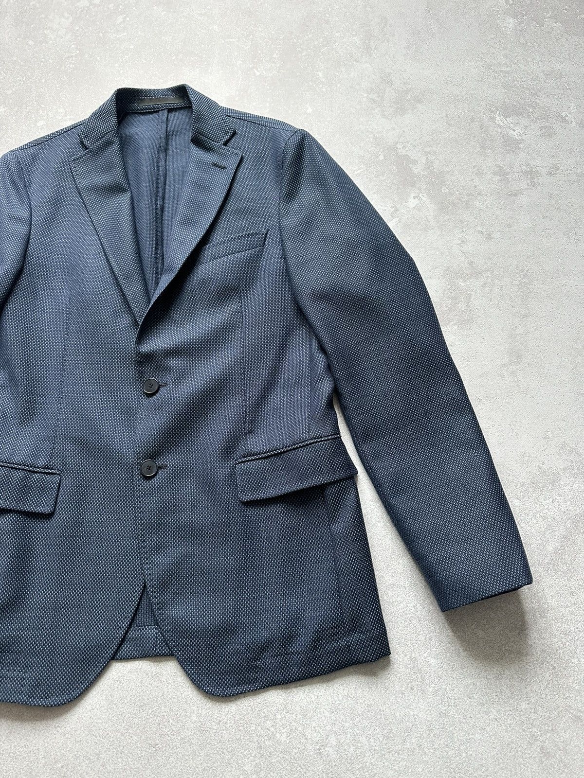 Boggi Blazer BOGGI Milano Wool size 48 blue Size 48R - 3 Thumbnail