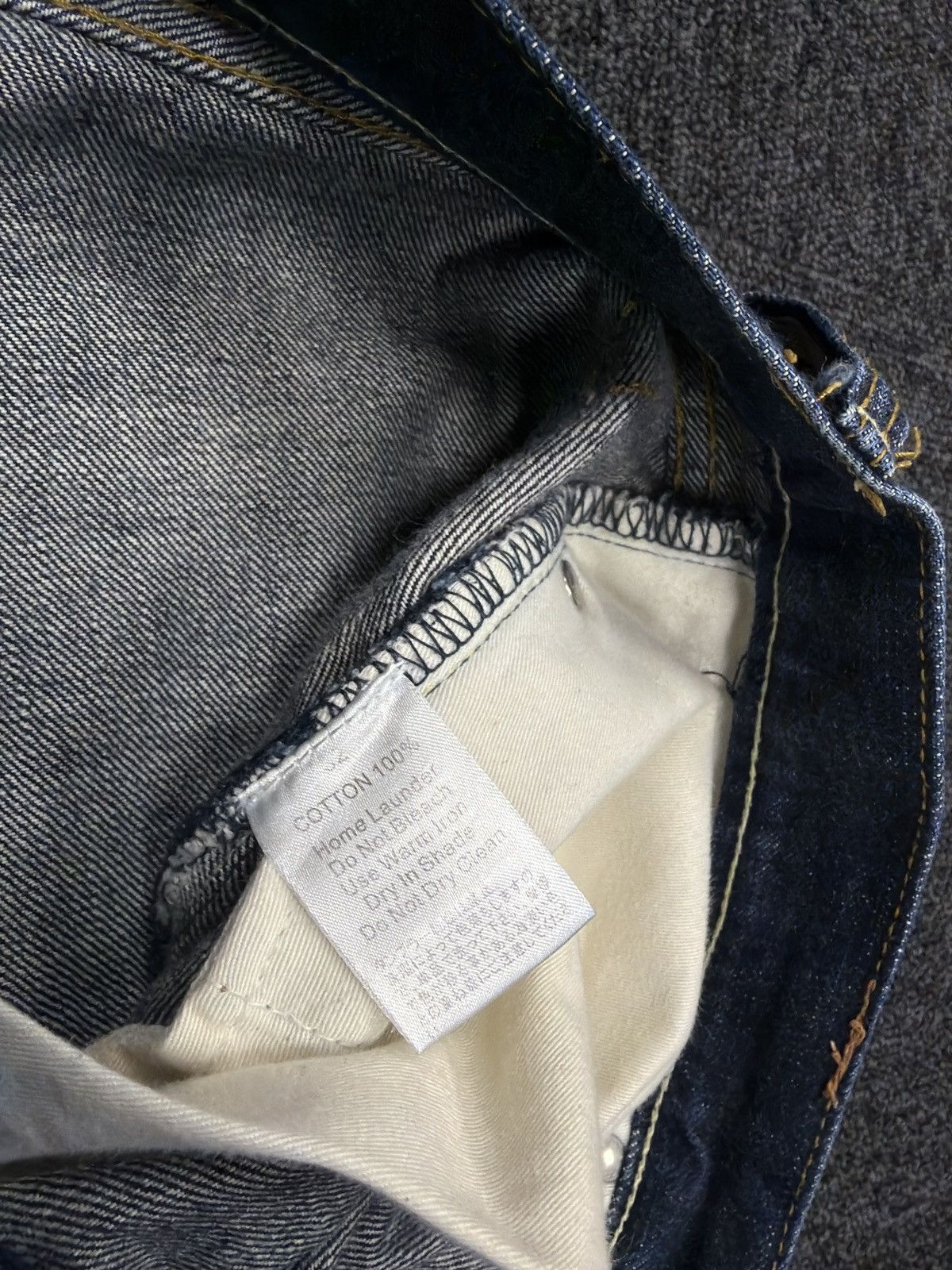 Stussy Vintage 2000s Stussy Blue Spellout Jeans - Waist: 34” Size US 34 / EU 50 - 7 Thumbnail