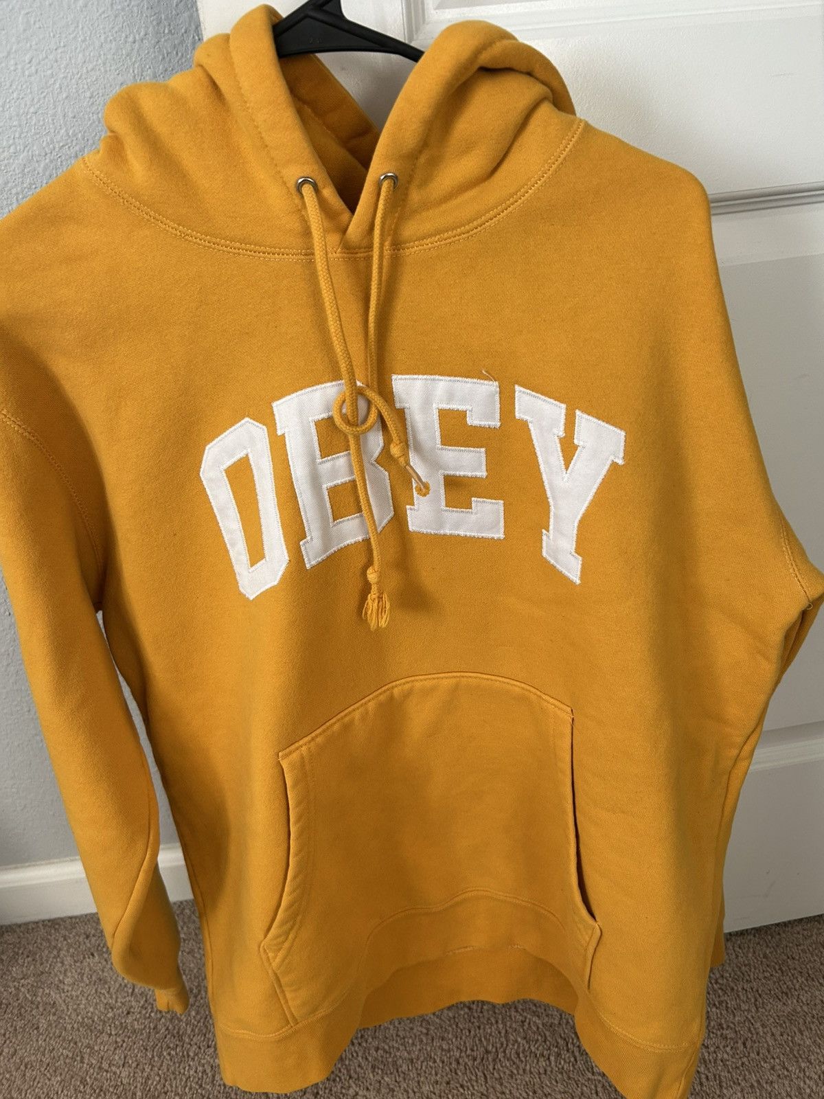 Obey Obey Worldwide Mustard Yellow Heavyweight Hoodie Size US M / EU 48-50 / 2 - 1 Thumbnail