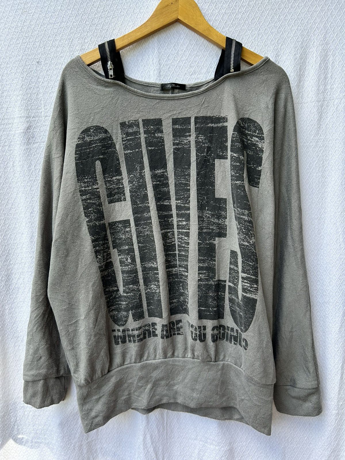 Japanese Brand × Vintage 💸BINDINGOFFERSly bomber japanese knit poem style longsleeve Size US L / EU 52-54 / 3 - 1 Thumbnail