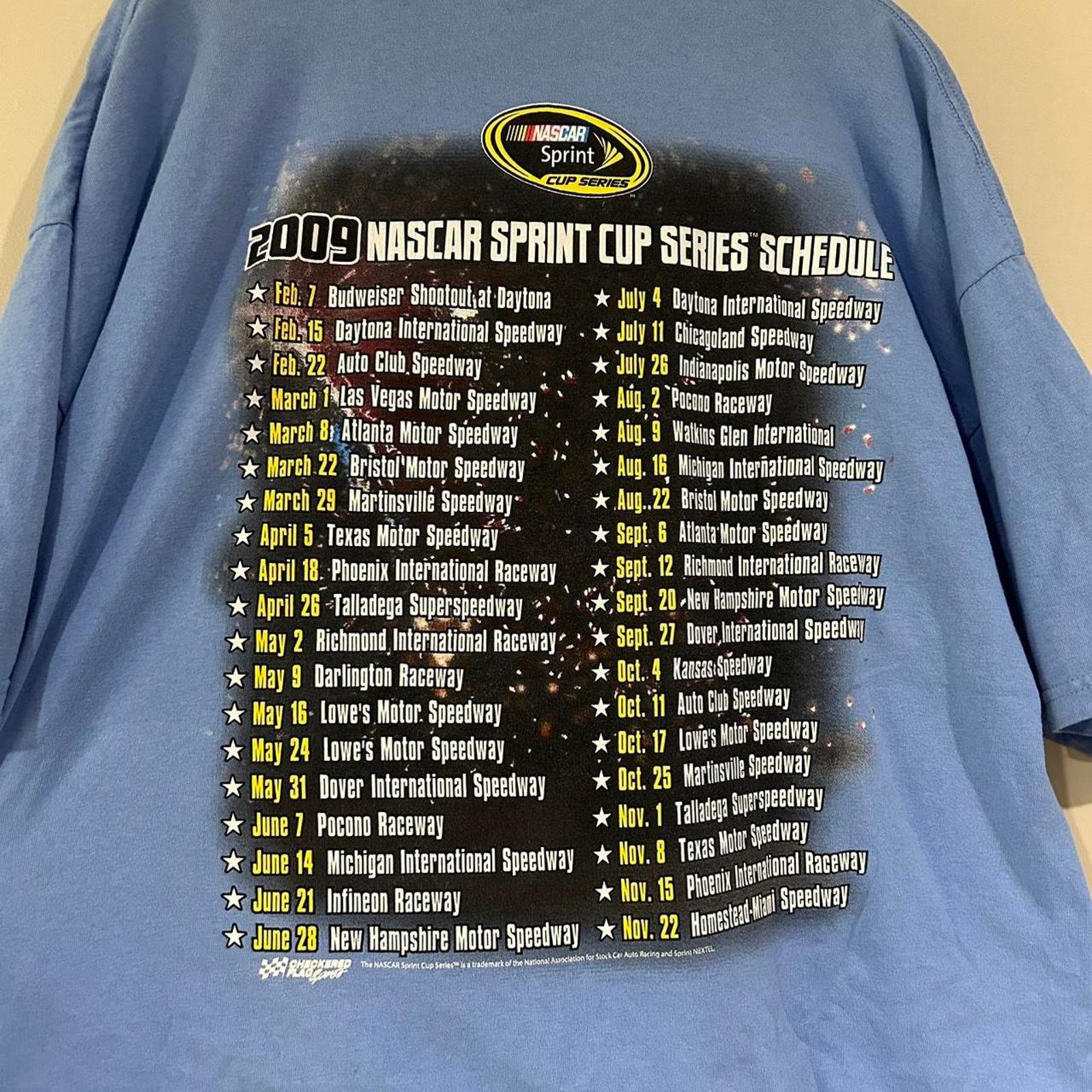 Gildan 2009 NASCAR Sprint Cup Racing Tee Shirt Size US XXL / EU 58 / 5 - 4 Thumbnail
