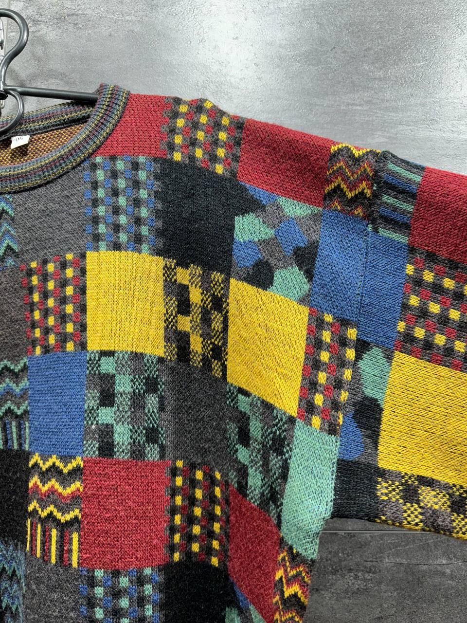 Vintage Vintage 80s Pattern Knitwear Abstract Wool Jumper Sweater Size US M / EU 48-50 / 2 - 4 Thumbnail