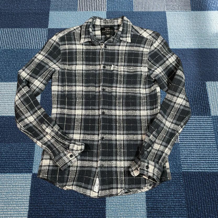 Vintage Farrell Button-Up Shirt Mens S Small Black Plaid Long Sleeve Casual Cotton Flannel, Button, Pockets, Regular Fit Size US S / EU 44-46 / 1 - 1 Thumbnail