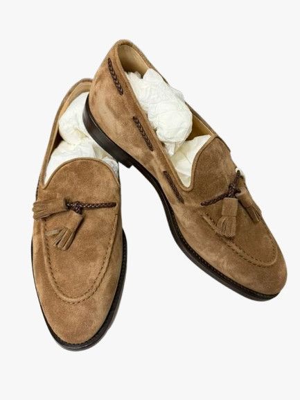 Brunello Cucinelli o1w1db10426 Suede Loafers in Brown Size US 10 / EU 43 - 1 Preview