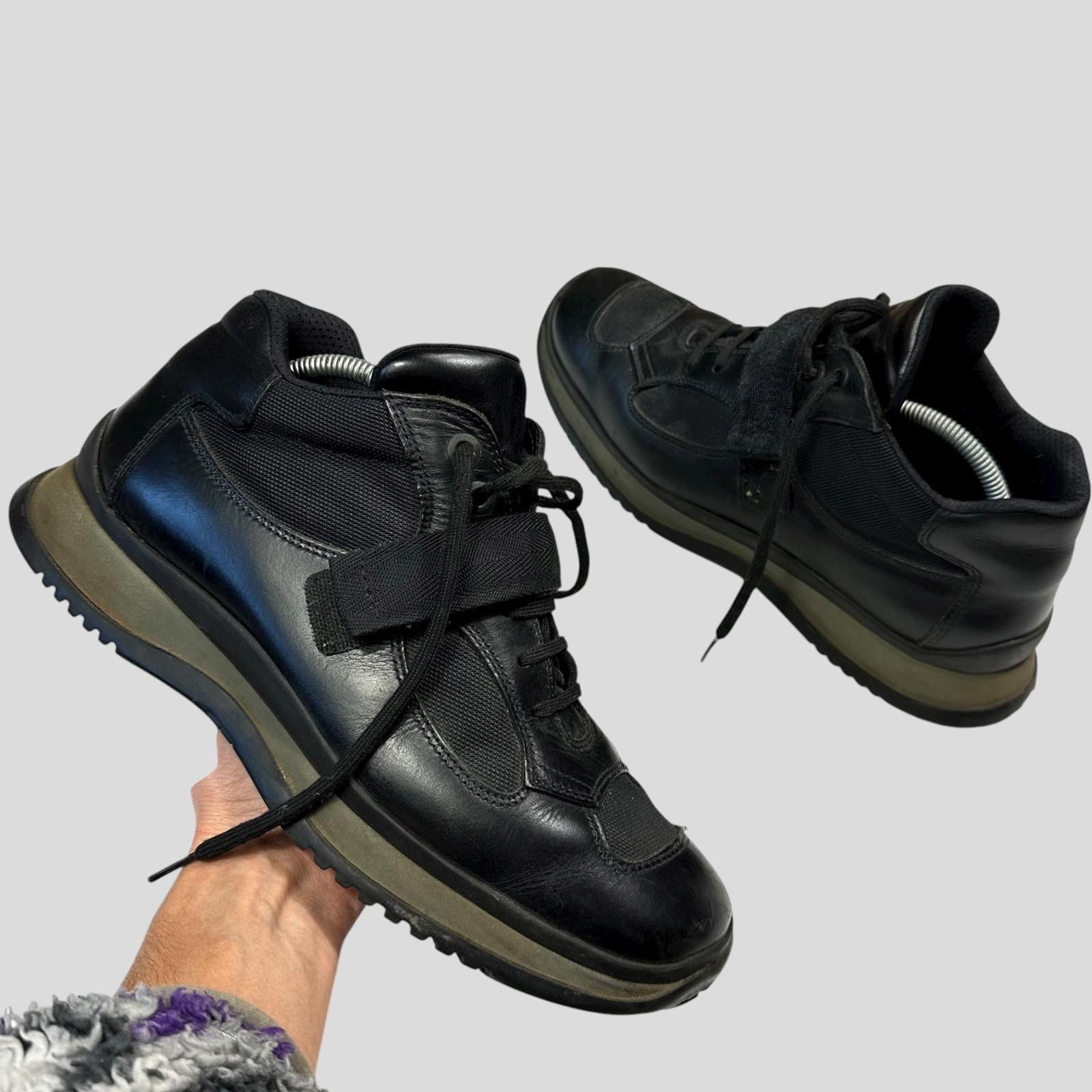 Prada Prada Sport 00’s Leather + Mesh Strapped Combat Boots UK8.5 Size US 9.5 / EU 42-43 - 5 Thumbnail