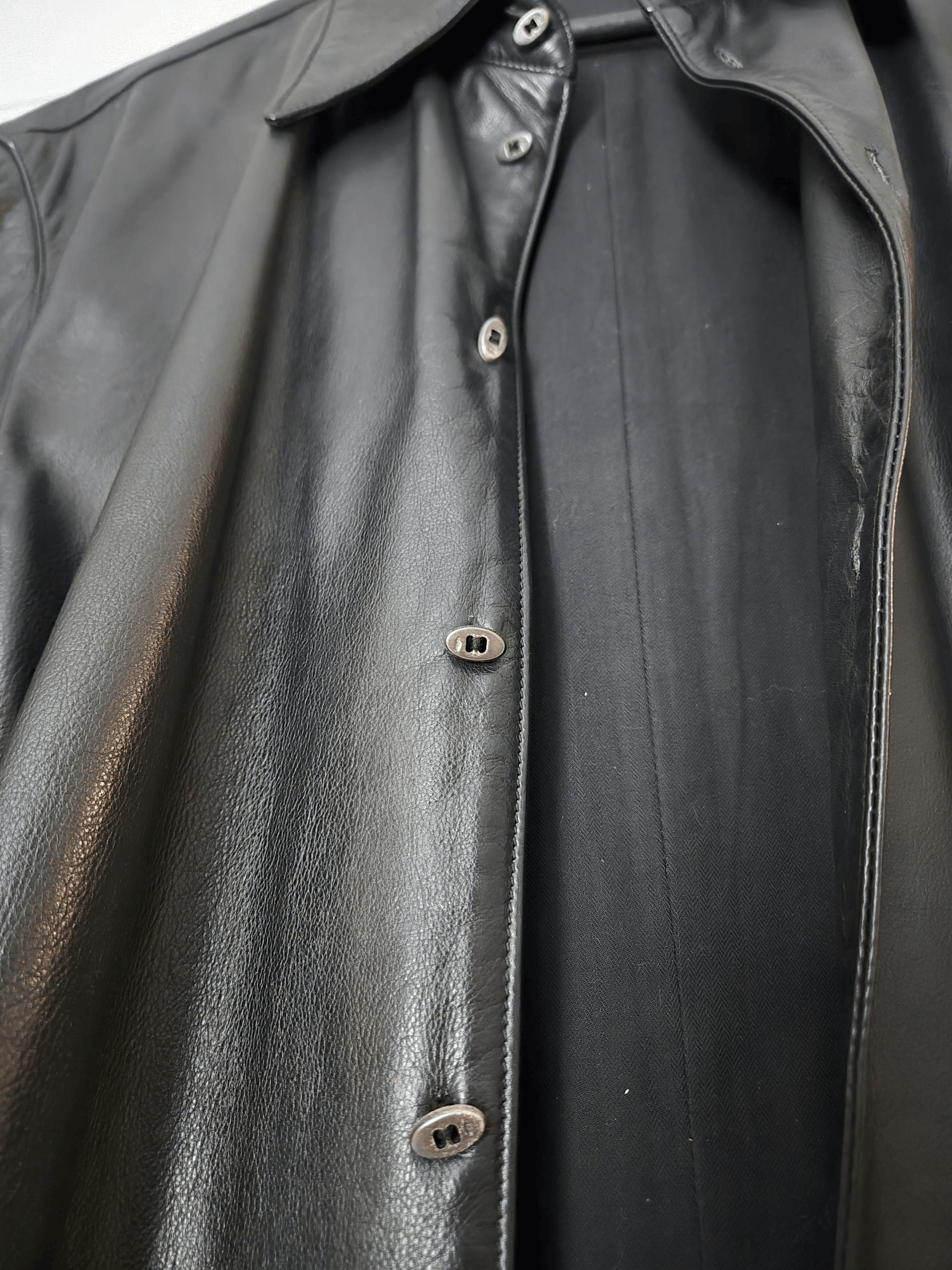Carpe Diem Maurizio Altieri Black Lamb Leather Shirt Jacket Size US L / EU 52-54 / 3 - 5 Thumbnail