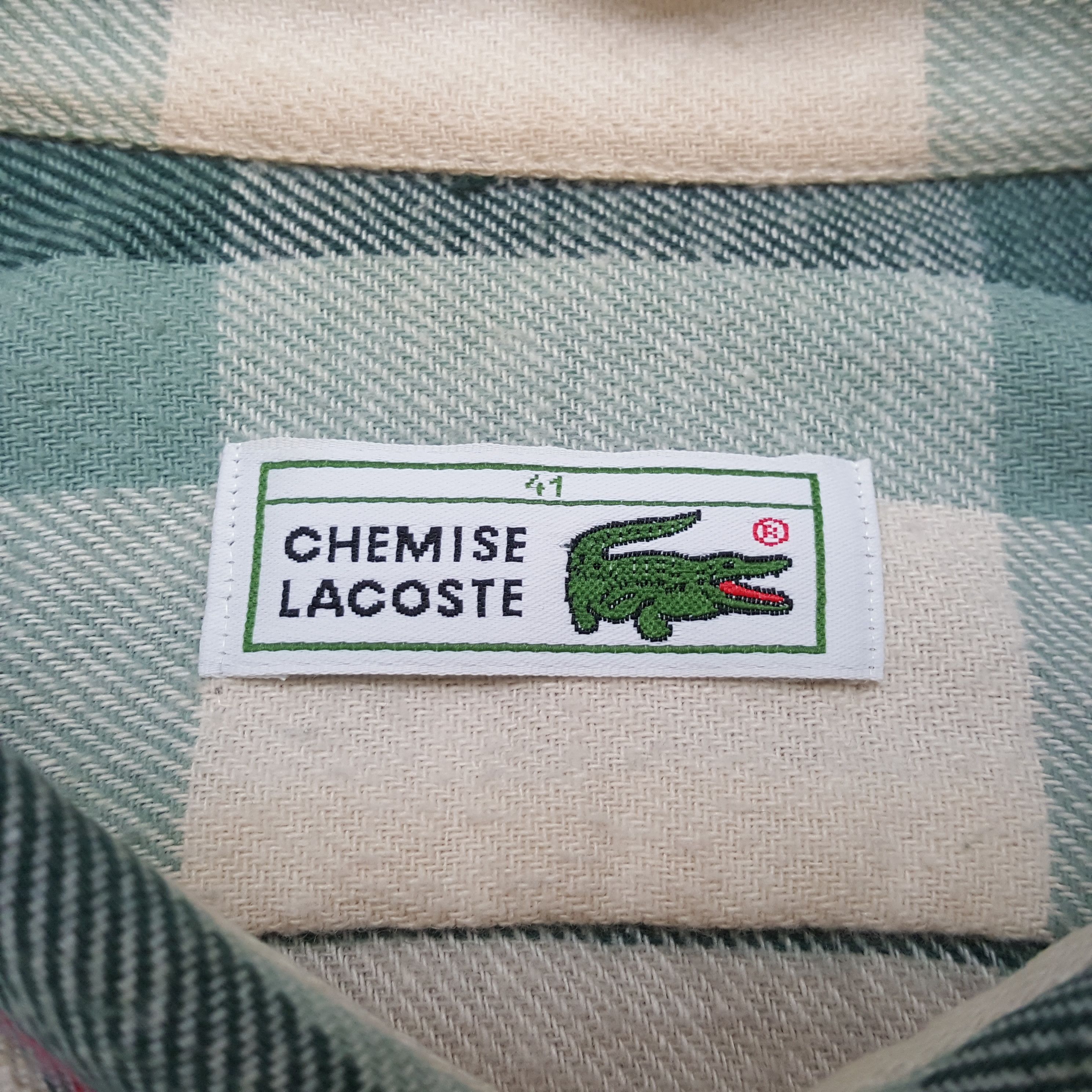 Designer × Lacoste × Vintage Vintage CHEMISE LACOSTE Block Design Shirt C285N71 Size US XXL / EU 58 / 5 - 4 Thumbnail